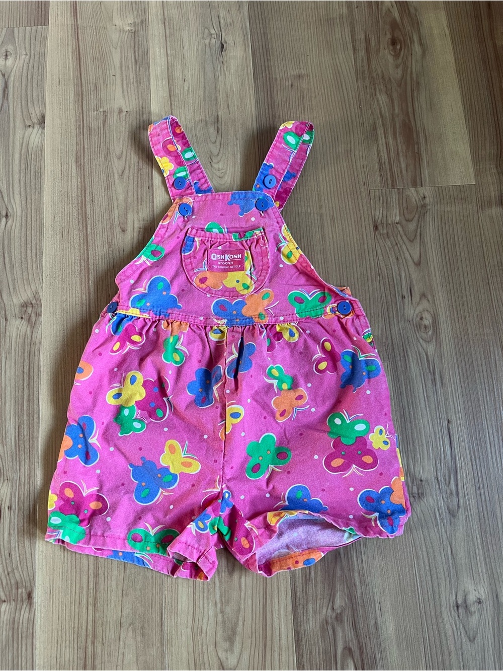 Vintage OshKosh B'gosh Hot Pink Butterfly Print 4T